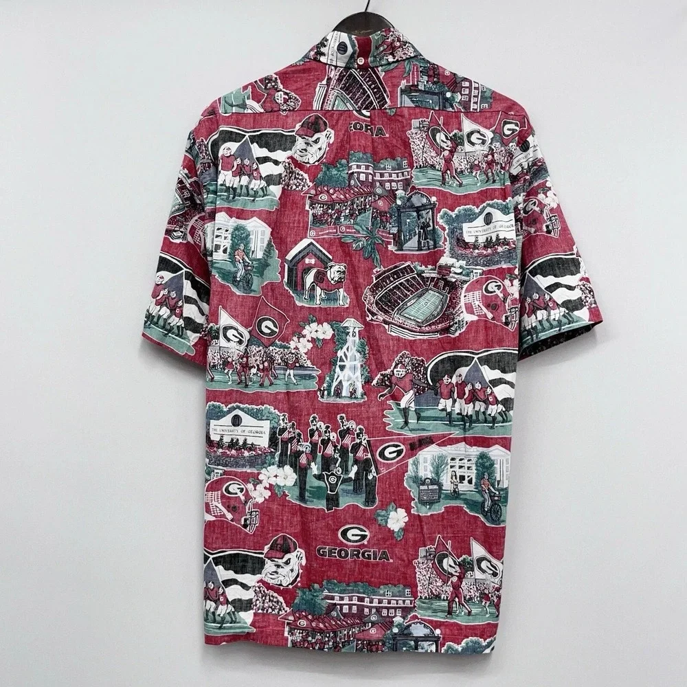 Reyn Spooner Georgia Bulldogs Hawaiian Shirt Men's‎ Medium NWT NCAA Button Down